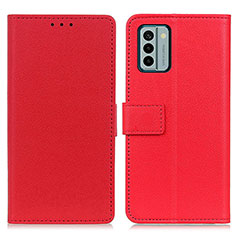 Custodia Portafoglio In Pelle Cover con Supporto M08L per Nokia G22 Rosso