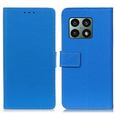 Custodia Portafoglio In Pelle Cover con Supporto M08L per OnePlus 10 Pro 5G Blu