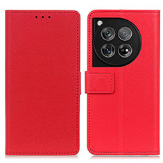 Custodia Portafoglio In Pelle Cover con Supporto M08L per OnePlus 12R 5G Rosso