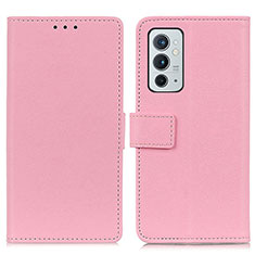 Custodia Portafoglio In Pelle Cover con Supporto M08L per OnePlus 9RT 5G Rosa