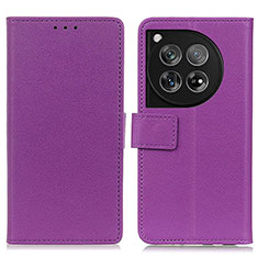 Custodia Portafoglio In Pelle Cover con Supporto M08L per OnePlus Ace 3 5G Viola