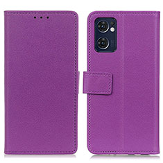 Custodia Portafoglio In Pelle Cover con Supporto M08L per OnePlus Nord CE 2 5G Viola