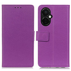 Custodia Portafoglio In Pelle Cover con Supporto M08L per OnePlus Nord CE 3 5G Viola