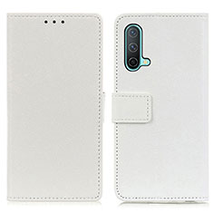 Custodia Portafoglio In Pelle Cover con Supporto M08L per OnePlus Nord CE 5G Bianco