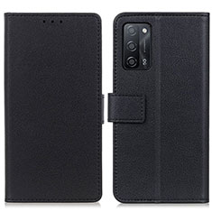 Custodia Portafoglio In Pelle Cover con Supporto M08L per Oppo A53s 5G Nero