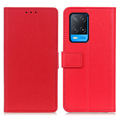 Custodia Portafoglio In Pelle Cover con Supporto M08L per Oppo A54 4G Rosso