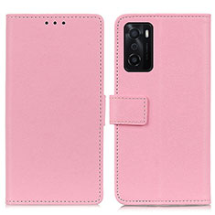 Custodia Portafoglio In Pelle Cover con Supporto M08L per Oppo A55S 5G Rosa