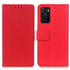 Custodia Portafoglio In Pelle Cover con Supporto M08L per Oppo A55S 5G Rosso