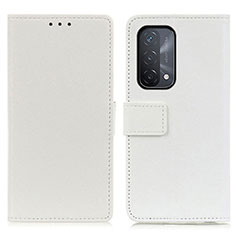 Custodia Portafoglio In Pelle Cover con Supporto M08L per Oppo A74 5G Bianco