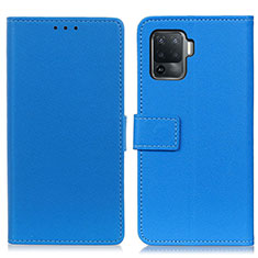 Custodia Portafoglio In Pelle Cover con Supporto M08L per Oppo A94 4G Blu