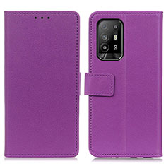 Custodia Portafoglio In Pelle Cover con Supporto M08L per Oppo A94 5G Viola