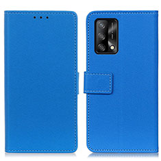 Custodia Portafoglio In Pelle Cover con Supporto M08L per Oppo F19s Blu