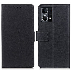 Custodia Portafoglio In Pelle Cover con Supporto M08L per Oppo F21 Pro 4G Nero