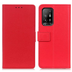 Custodia Portafoglio In Pelle Cover con Supporto M08L per Oppo Reno5 Z 5G Rosso