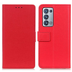 Custodia Portafoglio In Pelle Cover con Supporto M08L per Oppo Reno6 Pro 5G Rosso