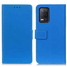 Custodia Portafoglio In Pelle Cover con Supporto M08L per Realme 9 5G India Blu