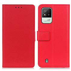 Custodia Portafoglio In Pelle Cover con Supporto M08L per Realme C11 (2021) Rosso