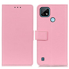 Custodia Portafoglio In Pelle Cover con Supporto M08L per Realme C21 Rosa