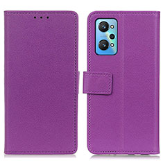 Custodia Portafoglio In Pelle Cover con Supporto M08L per Realme GT2 5G Viola