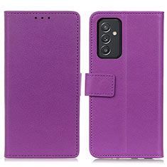 Custodia Portafoglio In Pelle Cover con Supporto M08L per Samsung Galaxy A15 LTE Viola