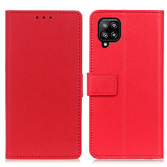 Custodia Portafoglio In Pelle Cover con Supporto M08L per Samsung Galaxy A22 4G Rosso