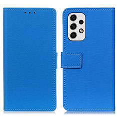 Custodia Portafoglio In Pelle Cover con Supporto M08L per Samsung Galaxy A23 4G Blu