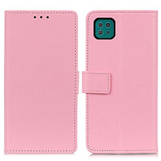 Custodia Portafoglio In Pelle Cover con Supporto M08L per Samsung Galaxy F42 5G Rosa