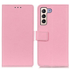 Custodia Portafoglio In Pelle Cover con Supporto M08L per Samsung Galaxy S21 FE 5G Rosa