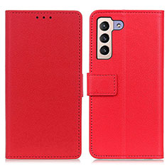 Custodia Portafoglio In Pelle Cover con Supporto M08L per Samsung Galaxy S21 FE 5G Rosso