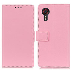 Custodia Portafoglio In Pelle Cover con Supporto M08L per Samsung Galaxy XCover 5 SM-G525F Rosa