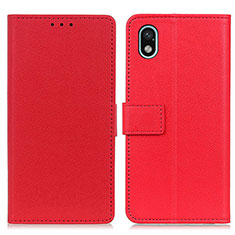Custodia Portafoglio In Pelle Cover con Supporto M08L per Sony Xperia Ace III SO-53C Rosso