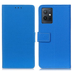 Custodia Portafoglio In Pelle Cover con Supporto M08L per Vivo iQOO Z6 5G Blu