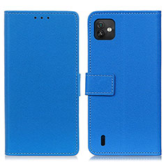 Custodia Portafoglio In Pelle Cover con Supporto M08L per Wiko Y82 Blu