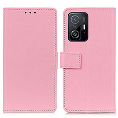 Custodia Portafoglio In Pelle Cover con Supporto M08L per Xiaomi Mi 11T Pro 5G Rosa