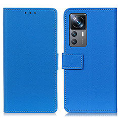 Custodia Portafoglio In Pelle Cover con Supporto M08L per Xiaomi Mi 12T Pro 5G Blu