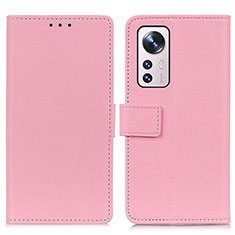 Custodia Portafoglio In Pelle Cover con Supporto M08L per Xiaomi Mi 12X 5G Rosa