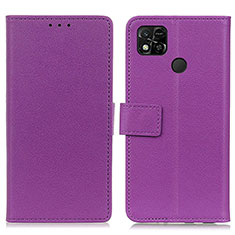 Custodia Portafoglio In Pelle Cover con Supporto M08L per Xiaomi POCO C3 Viola