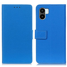 Custodia Portafoglio In Pelle Cover con Supporto M08L per Xiaomi Poco C50 Blu