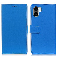 Custodia Portafoglio In Pelle Cover con Supporto M08L per Xiaomi Poco C51 Blu