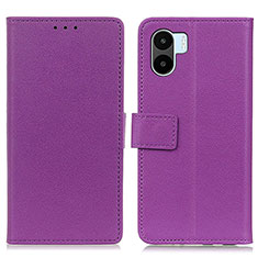 Custodia Portafoglio In Pelle Cover con Supporto M08L per Xiaomi Poco C51 Viola