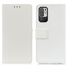 Custodia Portafoglio In Pelle Cover con Supporto M08L per Xiaomi POCO M3 Pro 5G Bianco