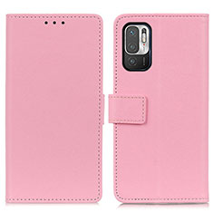 Custodia Portafoglio In Pelle Cover con Supporto M08L per Xiaomi POCO M3 Pro 5G Rosa