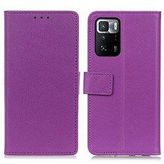 Custodia Portafoglio In Pelle Cover con Supporto M08L per Xiaomi Poco X3 GT 5G Viola