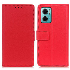 Custodia Portafoglio In Pelle Cover con Supporto M08L per Xiaomi Redmi 10 5G Rosso