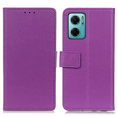 Custodia Portafoglio In Pelle Cover con Supporto M08L per Xiaomi Redmi 10 Prime Plus 5G Viola