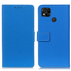 Custodia Portafoglio In Pelle Cover con Supporto M08L per Xiaomi Redmi 9C Blu