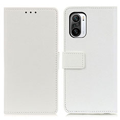 Custodia Portafoglio In Pelle Cover con Supporto M08L per Xiaomi Redmi K40 5G Bianco