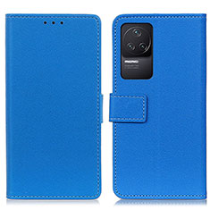 Custodia Portafoglio In Pelle Cover con Supporto M08L per Xiaomi Redmi K50 5G Blu