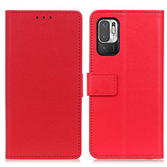 Custodia Portafoglio In Pelle Cover con Supporto M08L per Xiaomi Redmi Note 10 5G Rosso