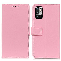 Custodia Portafoglio In Pelle Cover con Supporto M08L per Xiaomi Redmi Note 10 JE 5G Rosa